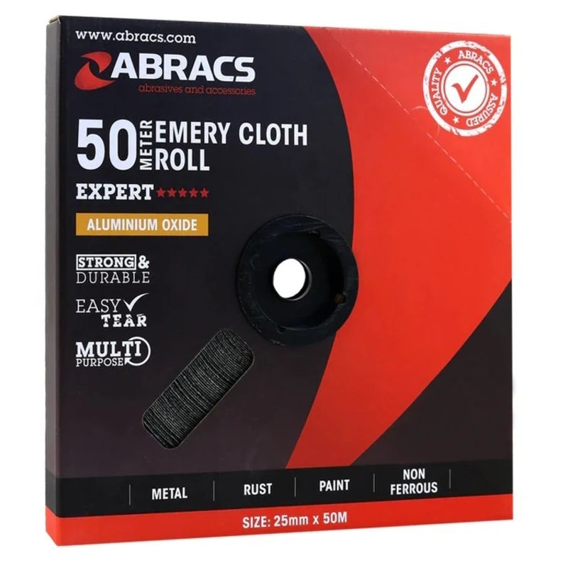 Abracs Emery Roll 50mm x 50M x 80Grit